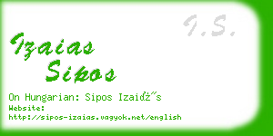 izaias sipos business card